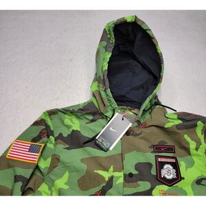 Nike On Field Ohio State Buckeyes Camo Hoodie Jacket Mens‎ L American Flag Nylon